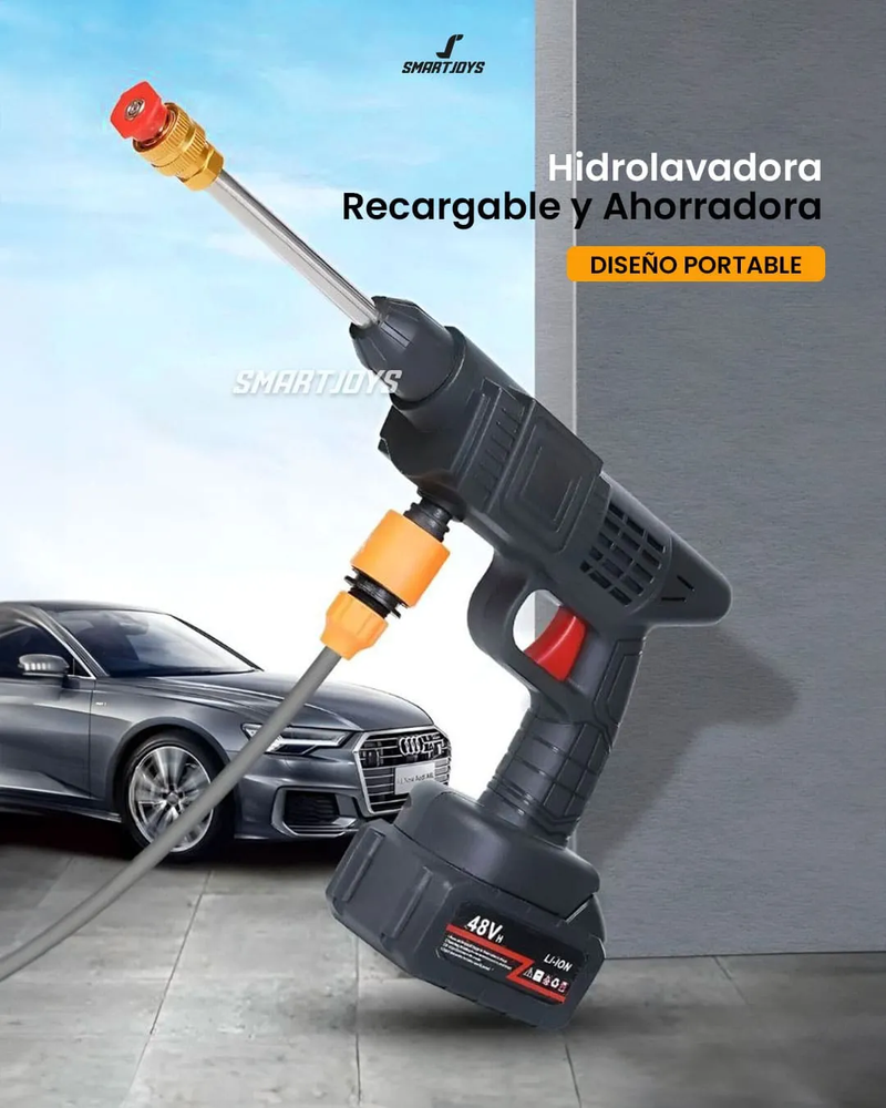 🚿 Hidrolavadora Inalámbrica 48V con 2 Boquillas + Espuma | Potencia y Libertad para Limpiar Todo